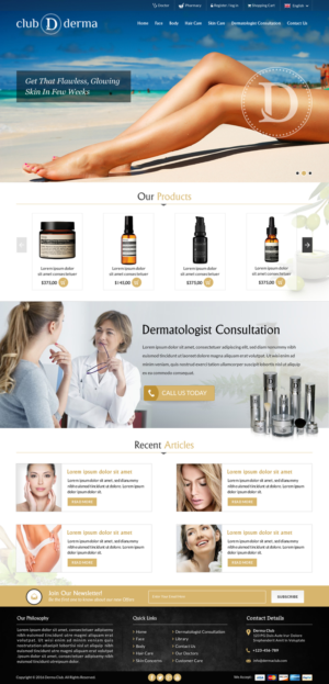 Web Design by Sbss for Club Derma | Design: #11951344