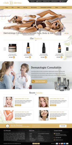 Web Design by Sbss for Club Derma | Design: #11951345
