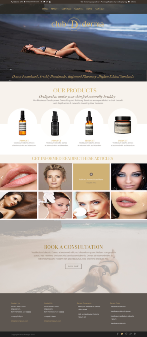 Web Design by schk for Club Derma | Design: #11981513