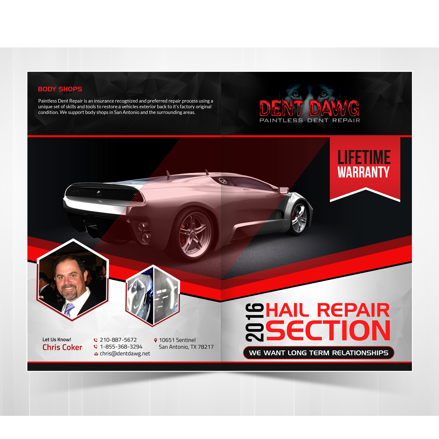 Design de Brochure par creative.bugs pour Dent Dawg | Design #11940562