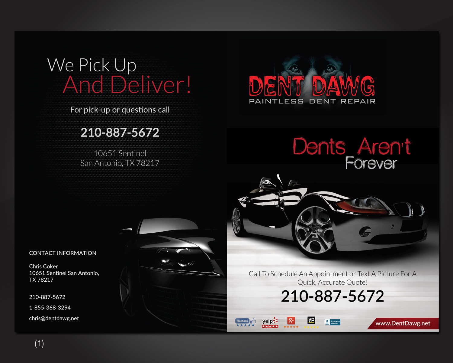 Design de Brochure par Designanddevelopment pour Dent Dawg | Design : #11998410