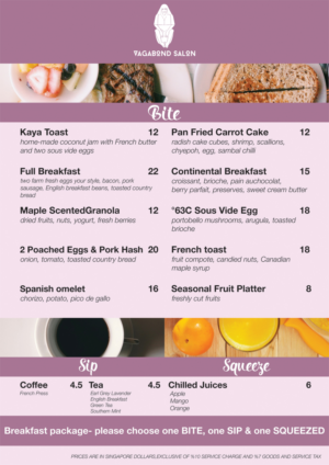 Menu Design by MJDesign