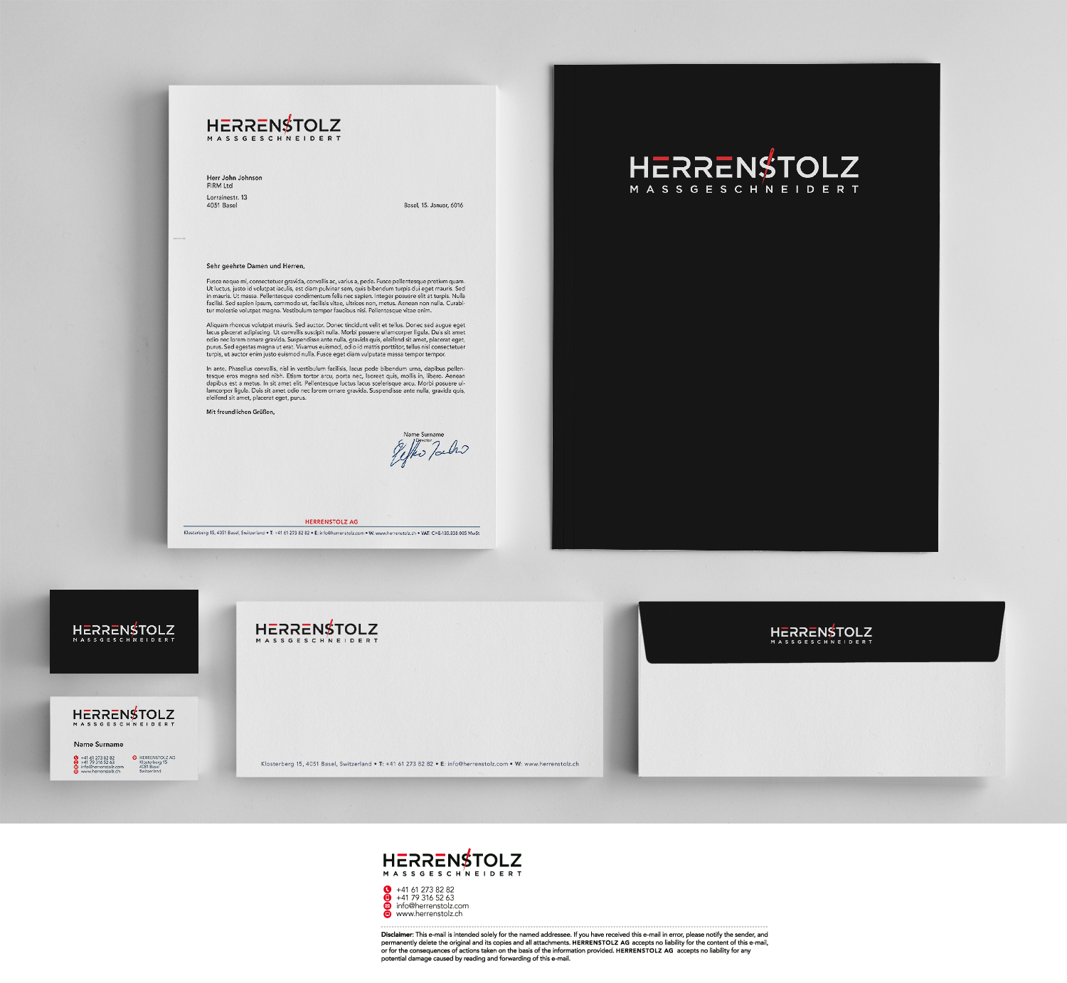 Stationery Design by iNess for HERRENSTOLZ AG | Design #11934364