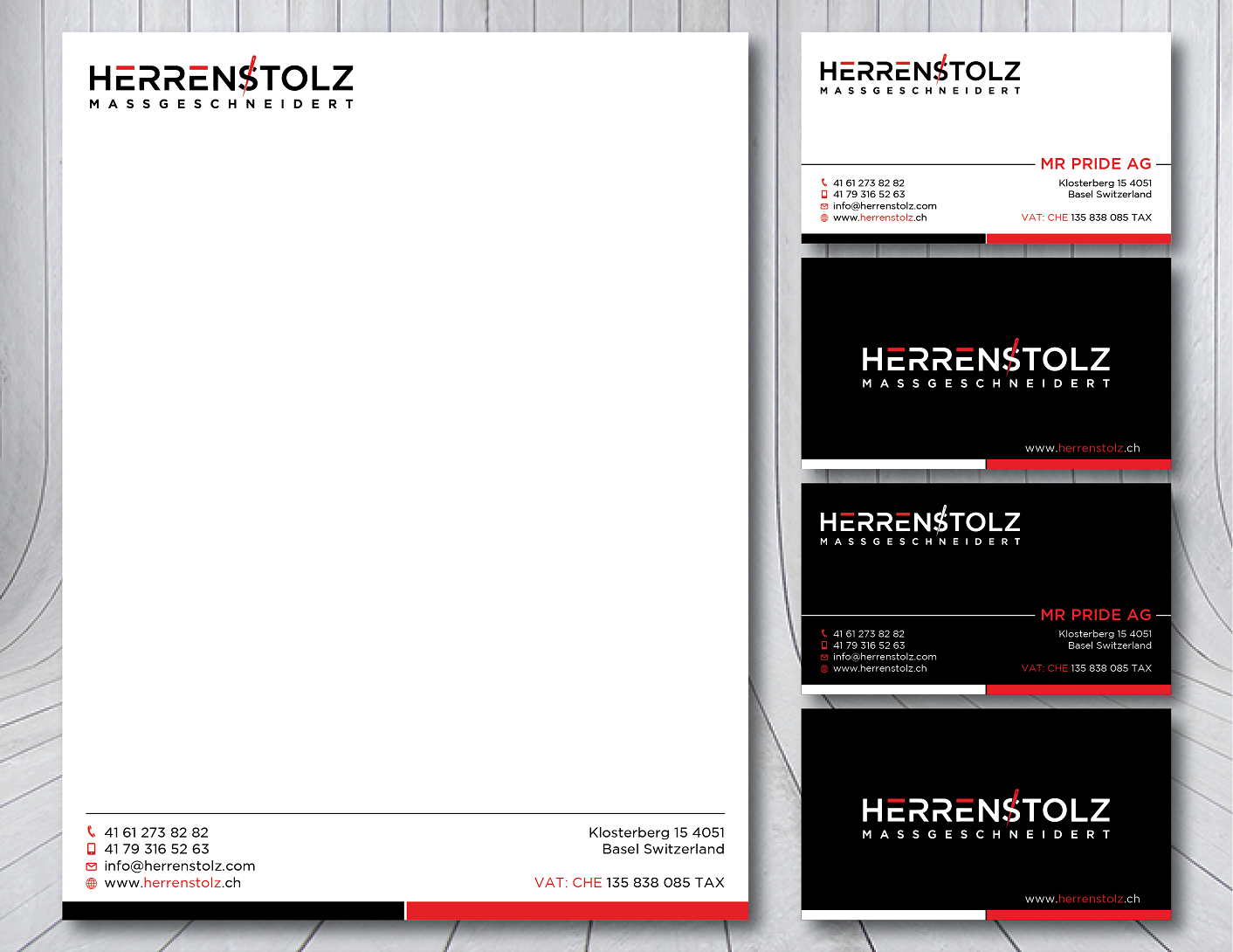 Stationery Design by Verified artistry for HERRENSTOLZ AG | Design #11970834