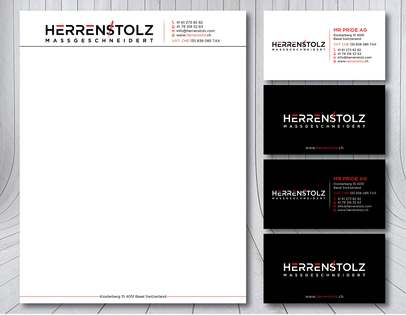 Stationery Design by Verified artistry for HERRENSTOLZ AG | Design #11970837