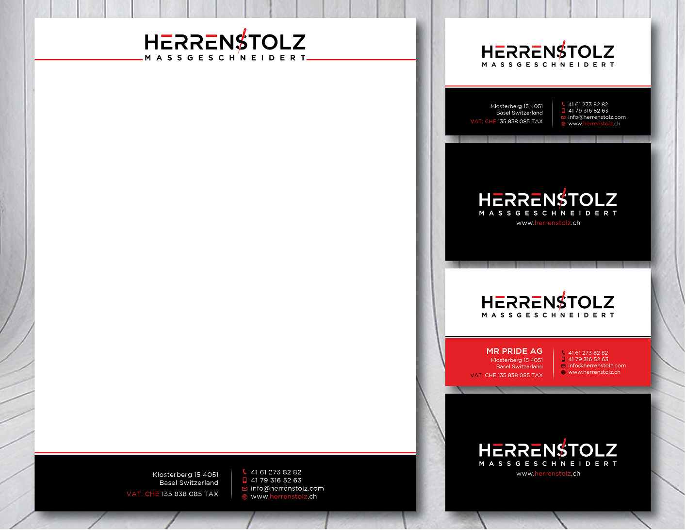 Stationery Design by Verified artistry for HERRENSTOLZ AG | Design #11970838