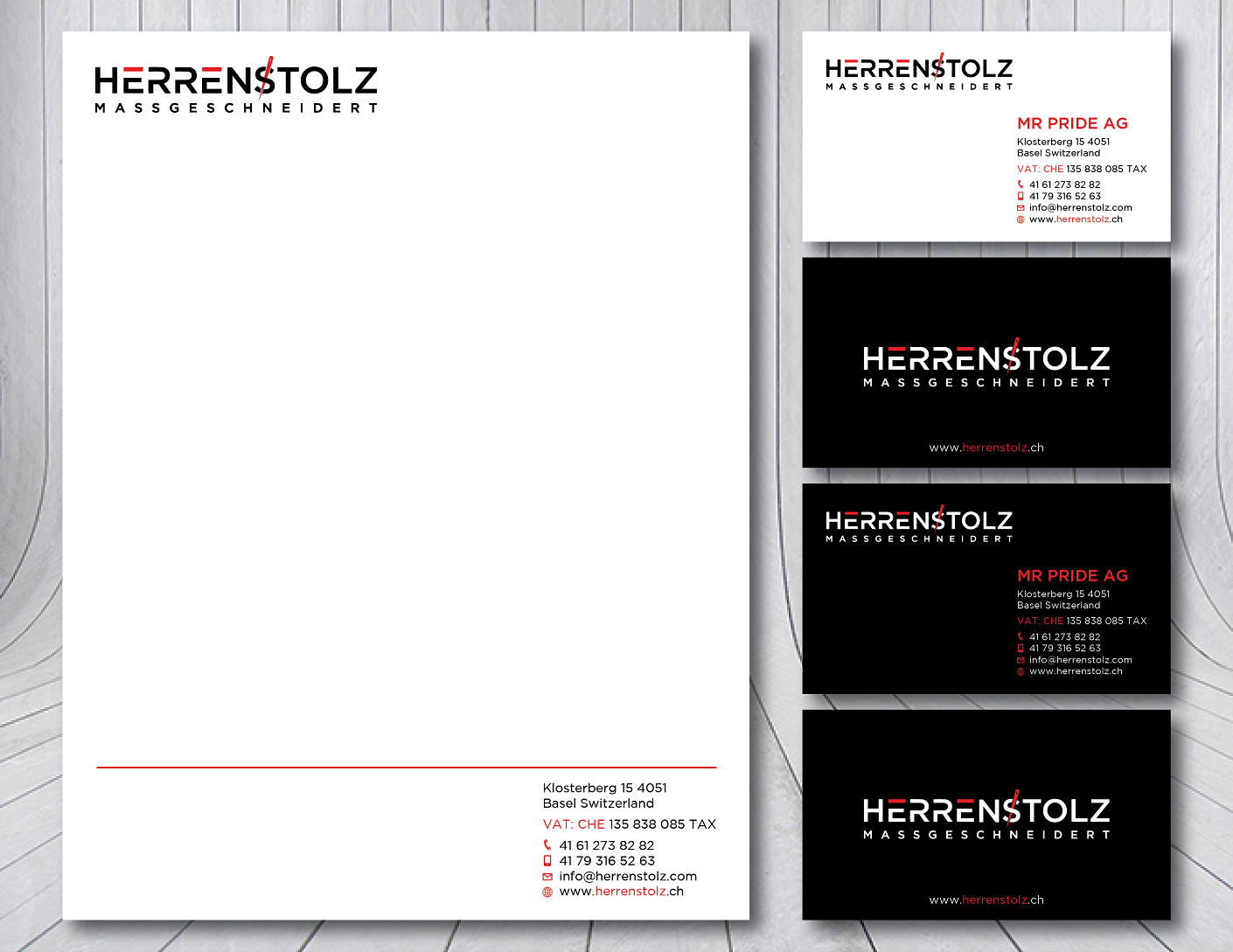 Stationery Design by Verified artistry for HERRENSTOLZ AG | Design #11970846