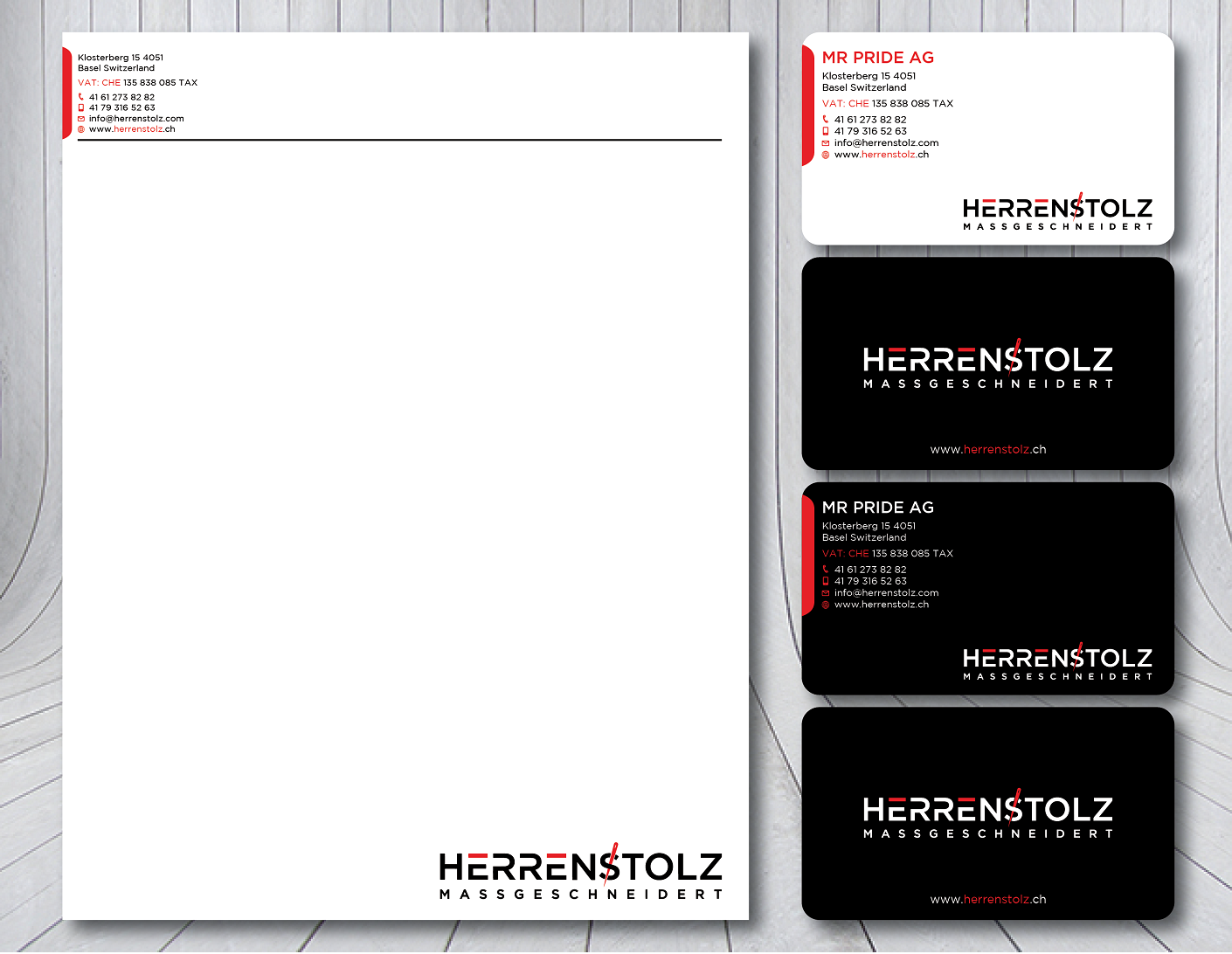 Stationery Design by Verified artistry for HERRENSTOLZ AG | Design #11970847