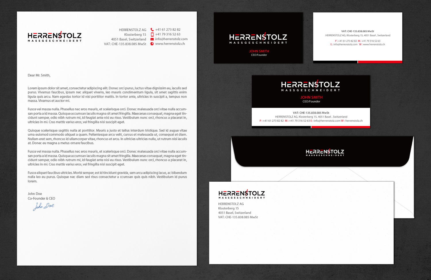 Stationery Design by chandrayaan.creative for HERRENSTOLZ AG | Design #11954179