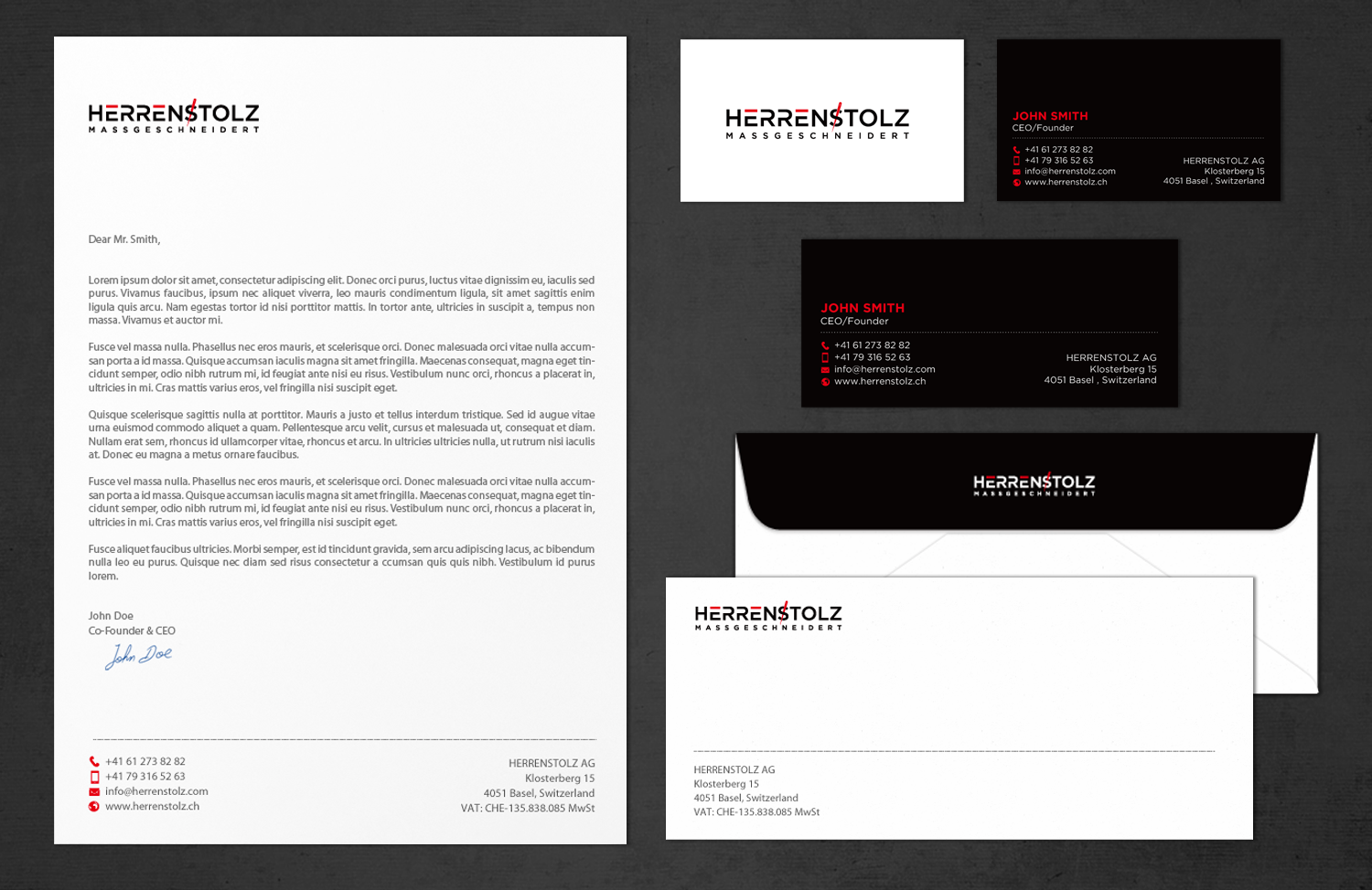 Stationery Design by chandrayaan.creative for HERRENSTOLZ AG | Design #11954184