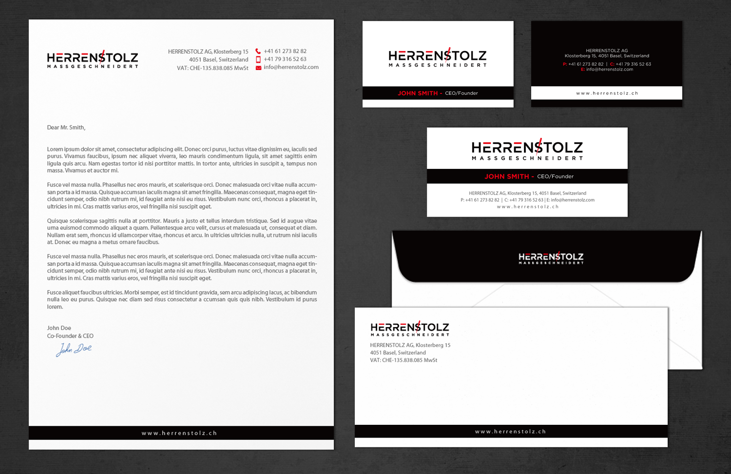 Stationery Design by chandrayaan.creative for HERRENSTOLZ AG | Design #11954187