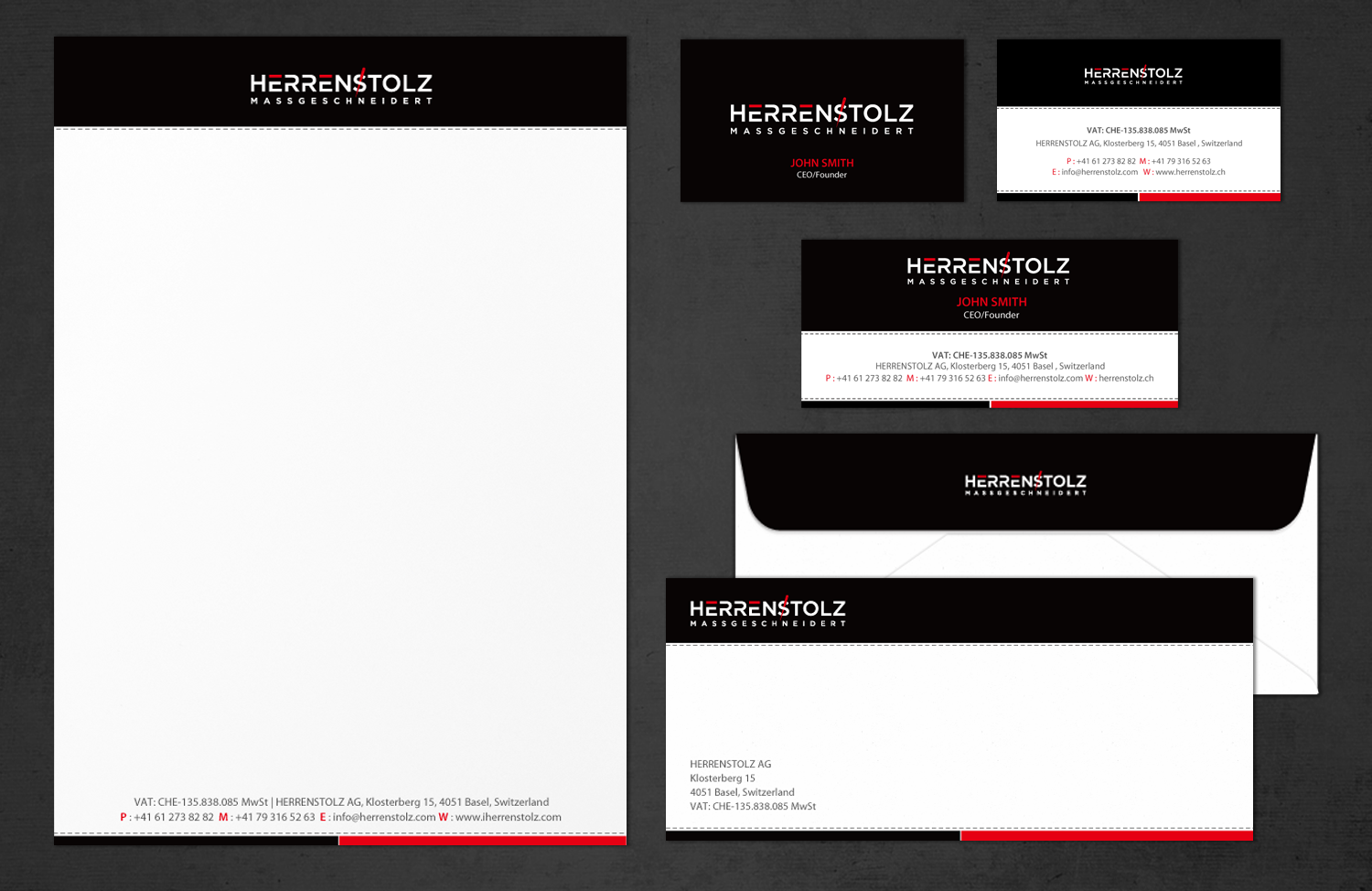 Stationery Design by chandrayaan.creative for HERRENSTOLZ AG | Design #11964876