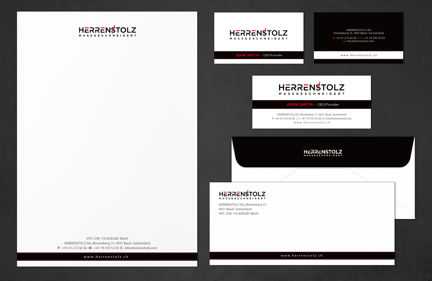 Stationery Design by chandrayaan.creative for HERRENSTOLZ AG | Design #11964877
