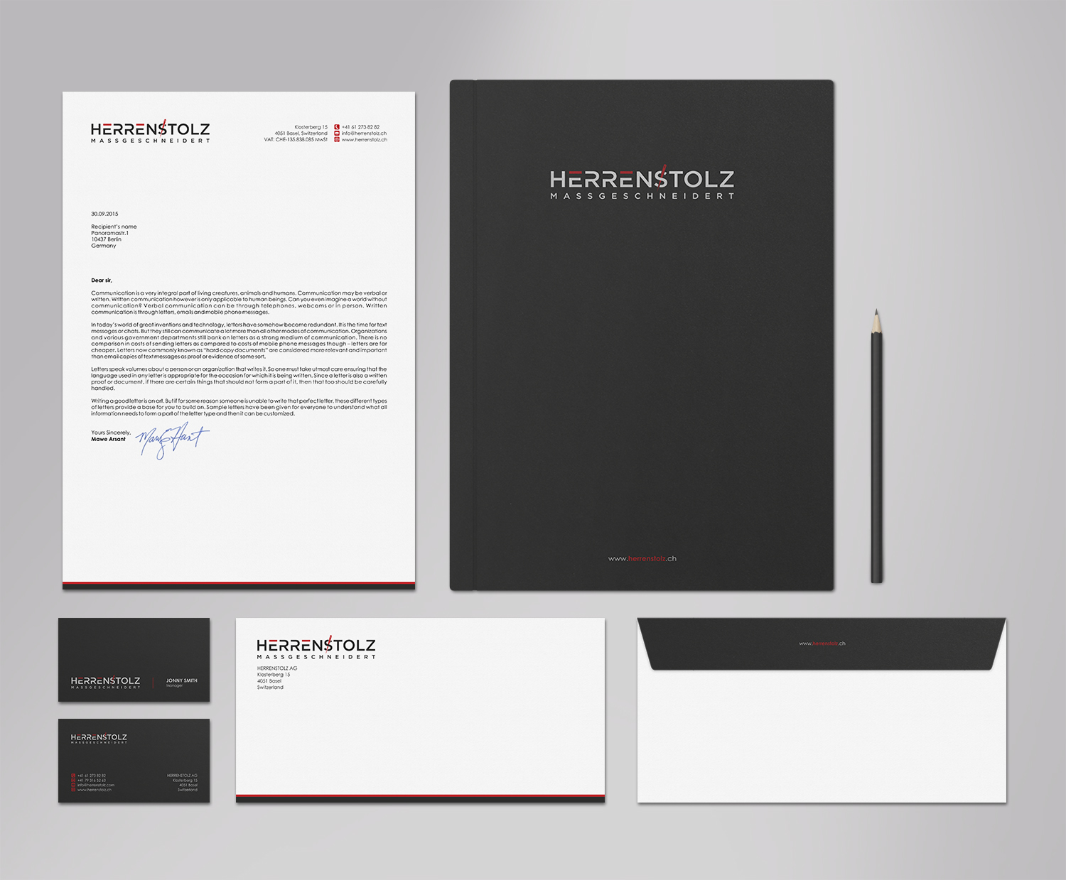 Stationery Design by logodentity for HERRENSTOLZ AG | Design #11935100