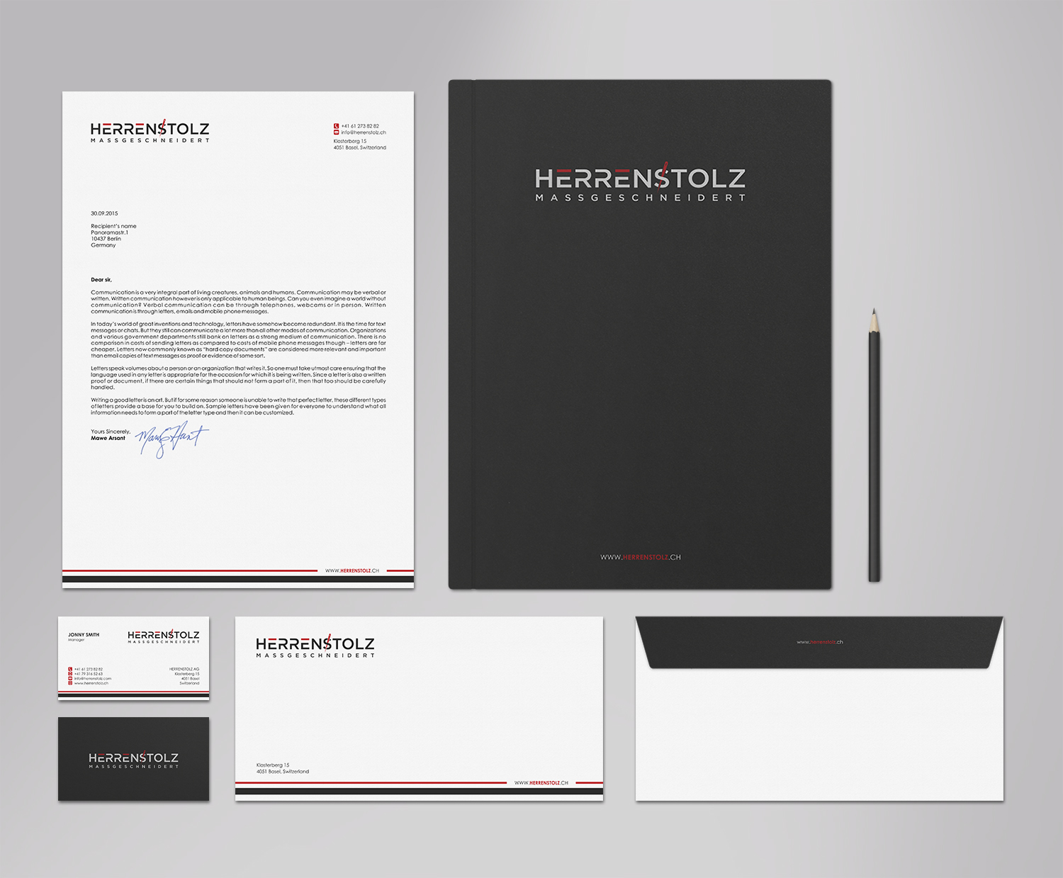 Stationery Design by logodentity for HERRENSTOLZ AG | Design #11942234