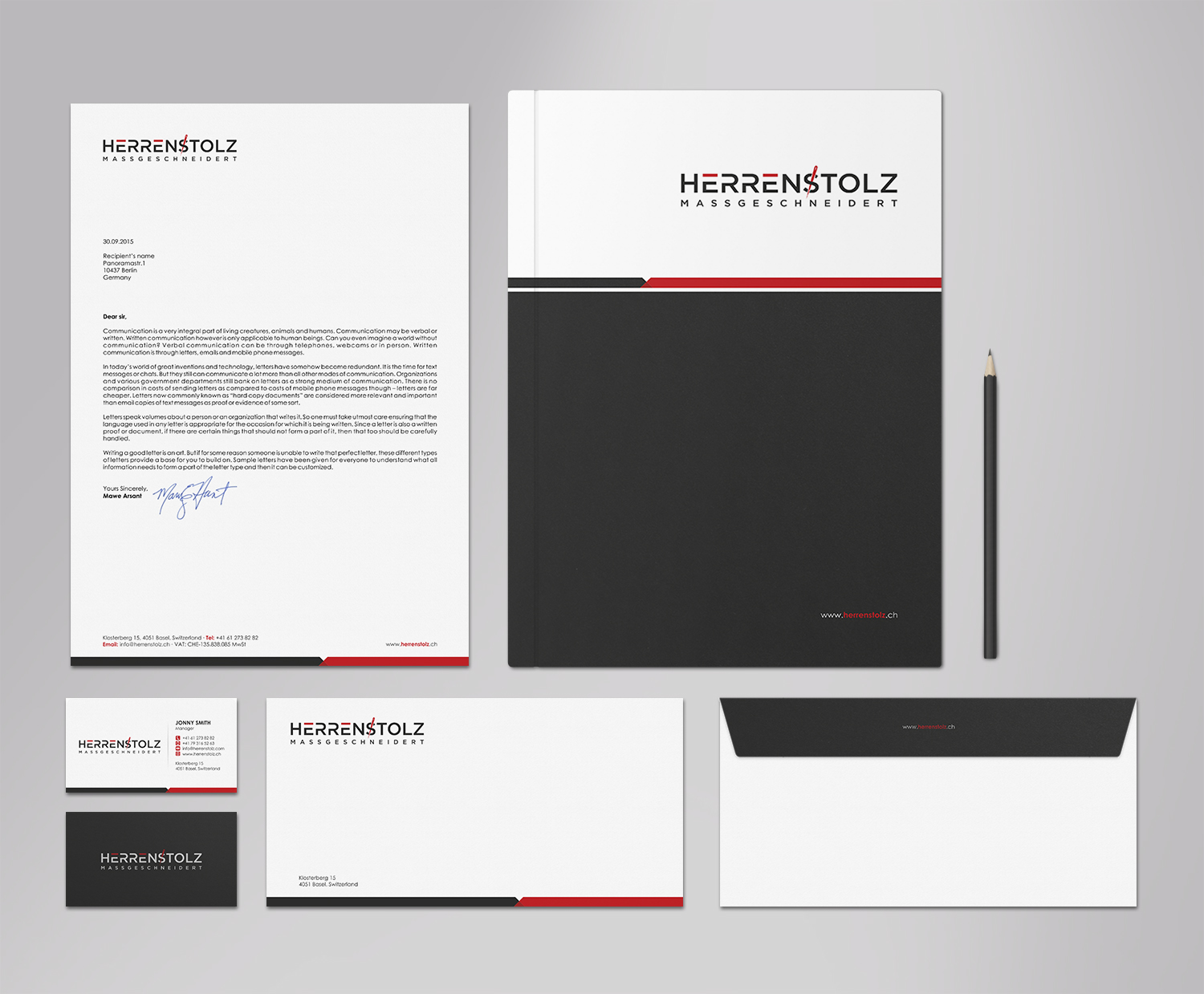 Stationery Design by logodentity for HERRENSTOLZ AG | Design #11942443