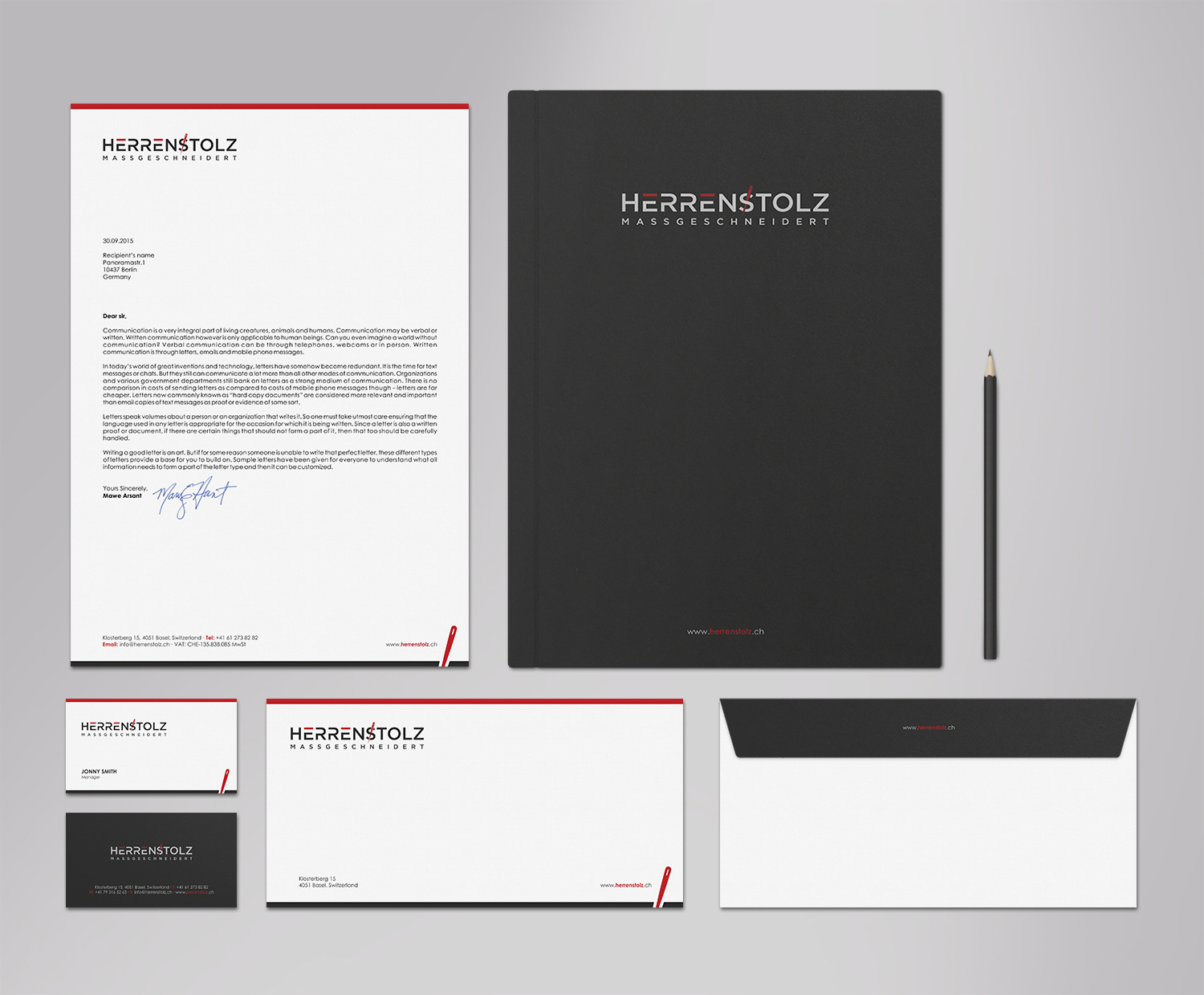 Stationery Design by logodentity for HERRENSTOLZ AG | Design #11943201