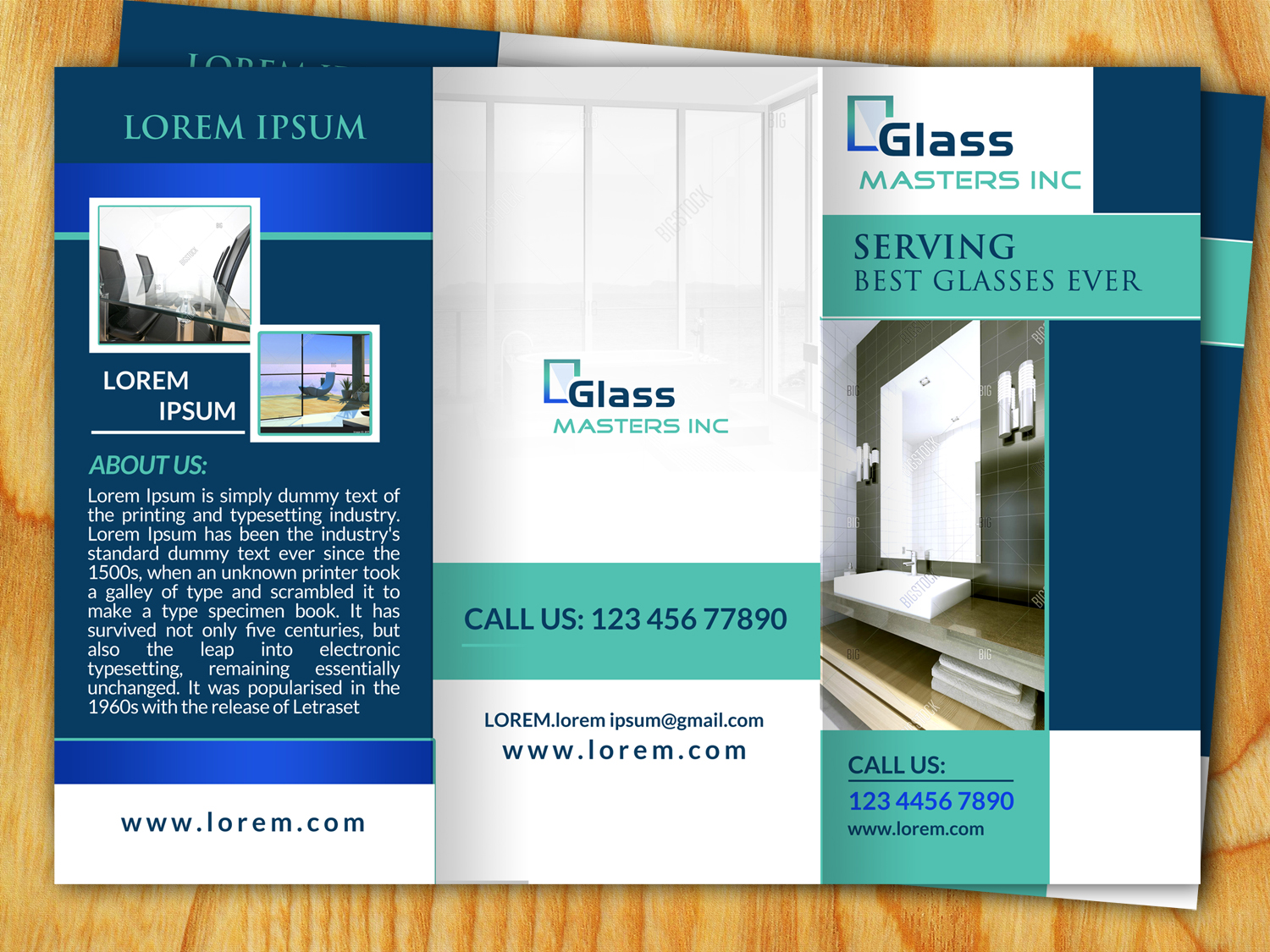 Brochure Design by creative.bugs for ALL GLASS CO. INC. | Design #11954426