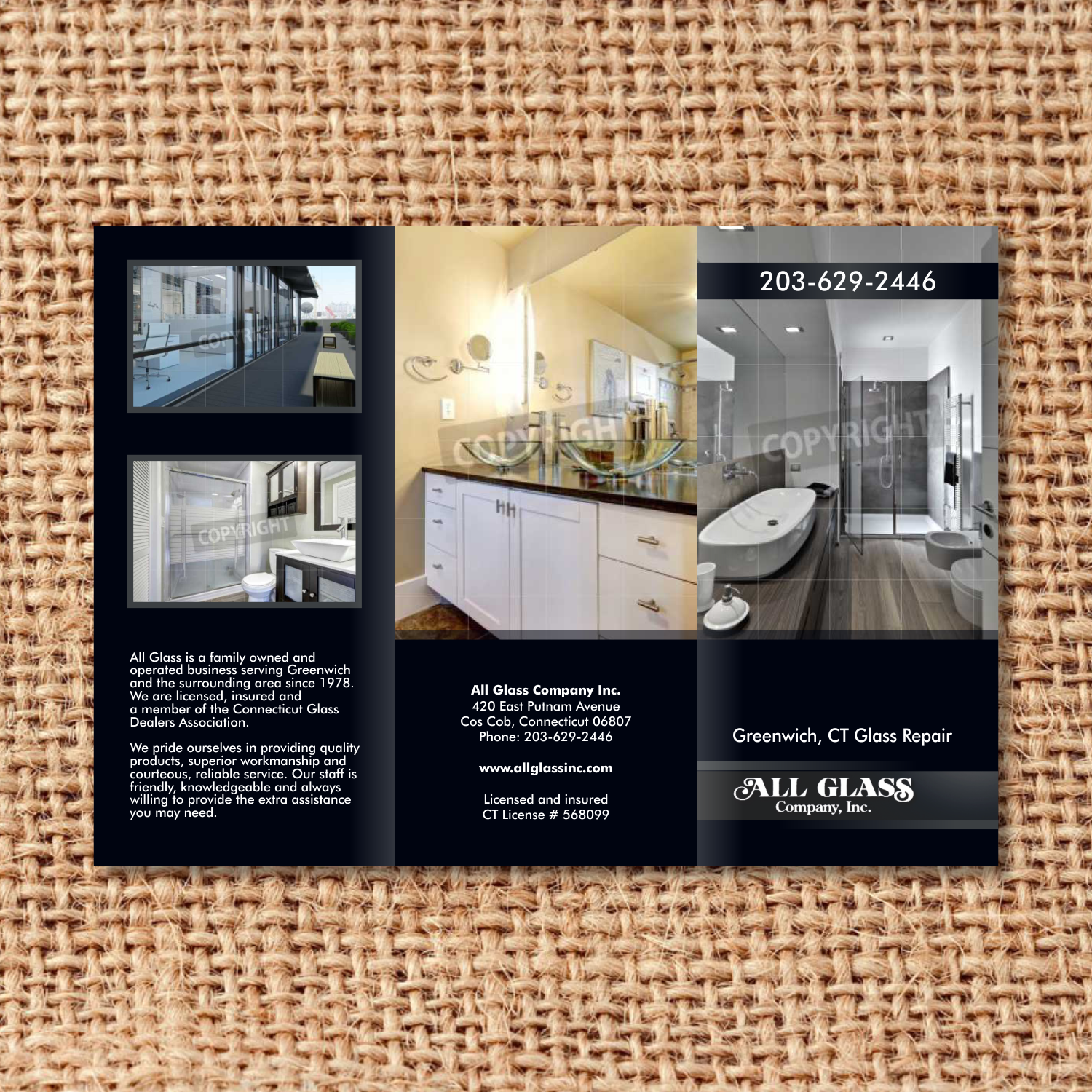 Brochure Design by barinix for ALL GLASS CO. INC. | Design #12182975