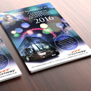 Christmas Lights Tour - London Coach Tour with Cheese & Wine | Flyer Design by see why