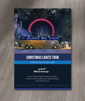 Christmas Lights Tour - London Coach Tour with Cheese & Wine | Flyer Design by alex989