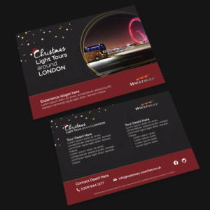 Christmas Lights Tour - London Coach Tour with Cheese & Wine | Flyer Design by folker