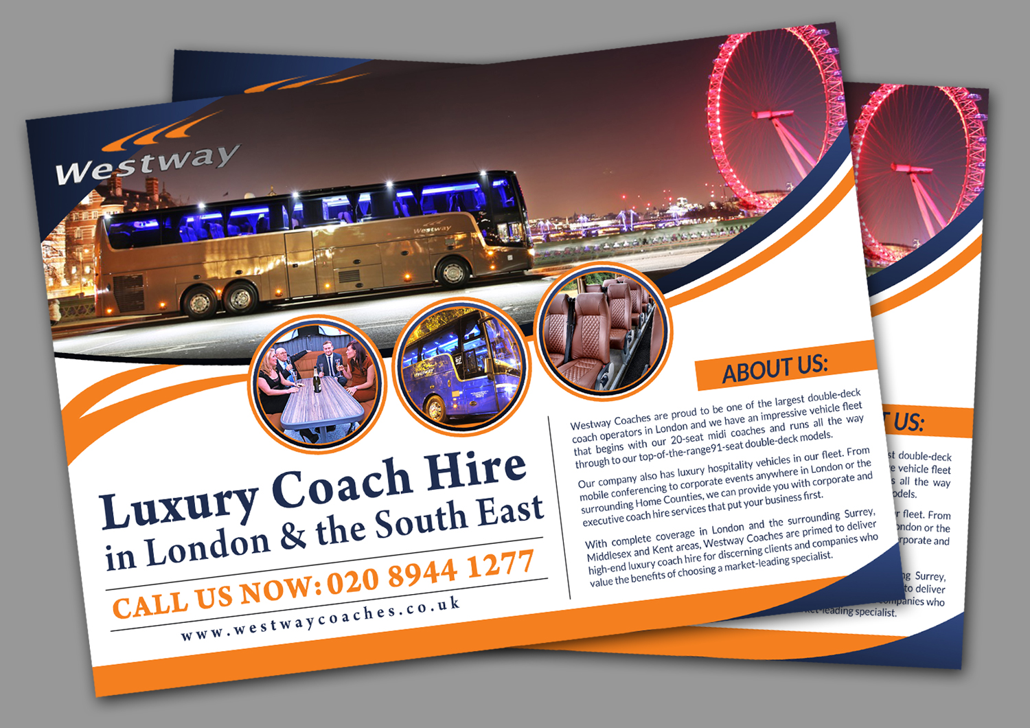 Flyer Design by debdesign for Westway Coach Services | Design #11987290