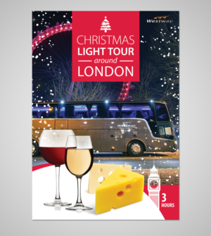 Christmas Lights Tour - London Coach Tour with Cheese & Wine | Flyer Design by Victor_pro