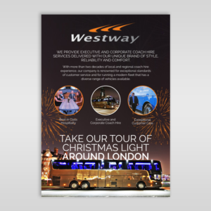 Christmas Lights Tour - London Coach Tour with Cheese & Wine | Flyer Design by Kishaloy_D