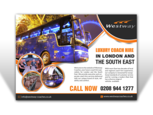 Flyer-Design von creative.bugs für Westway Coach Services | Design: #11991636