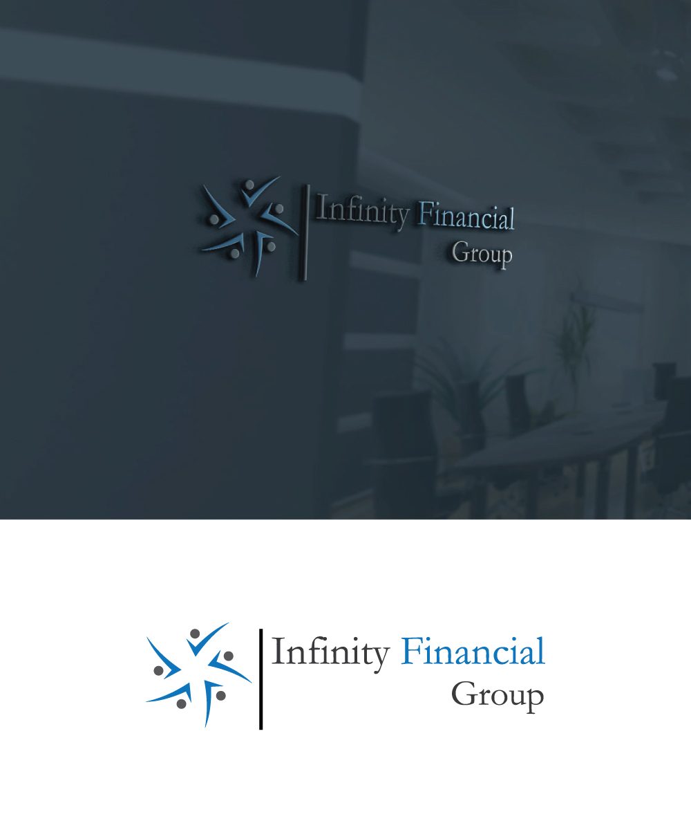 Modern Feminine Financial Service Logo Design For Infinity Financial 