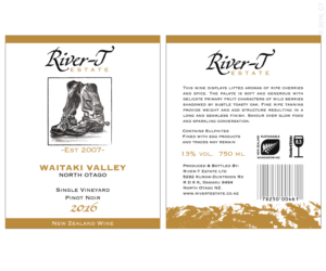 WINE LABEL for River-T Estate. | Diseño de Sticker por conrad design