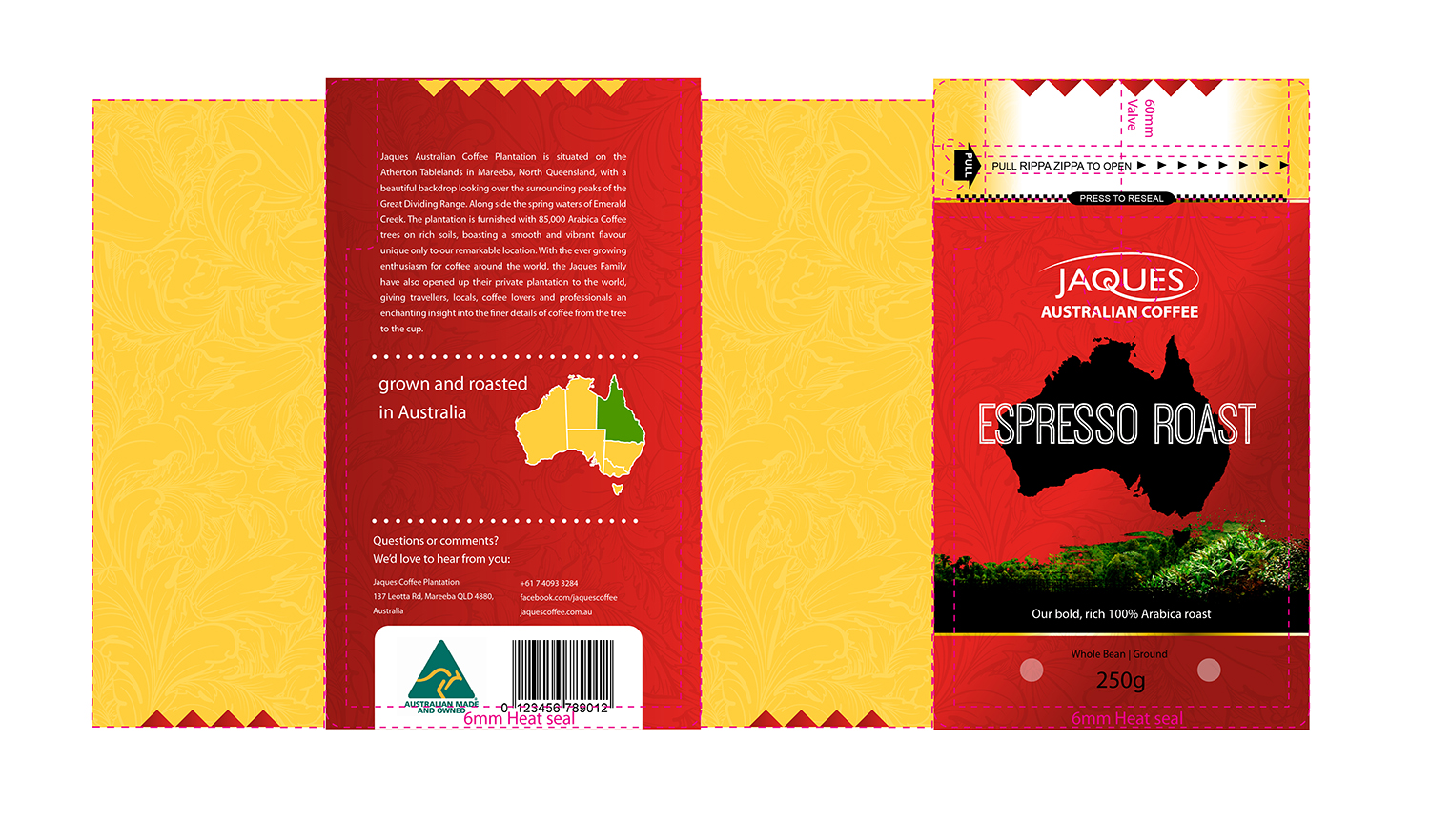 Packaging Design by Synthesis for Jaques Australian Coffee | Design #12009190