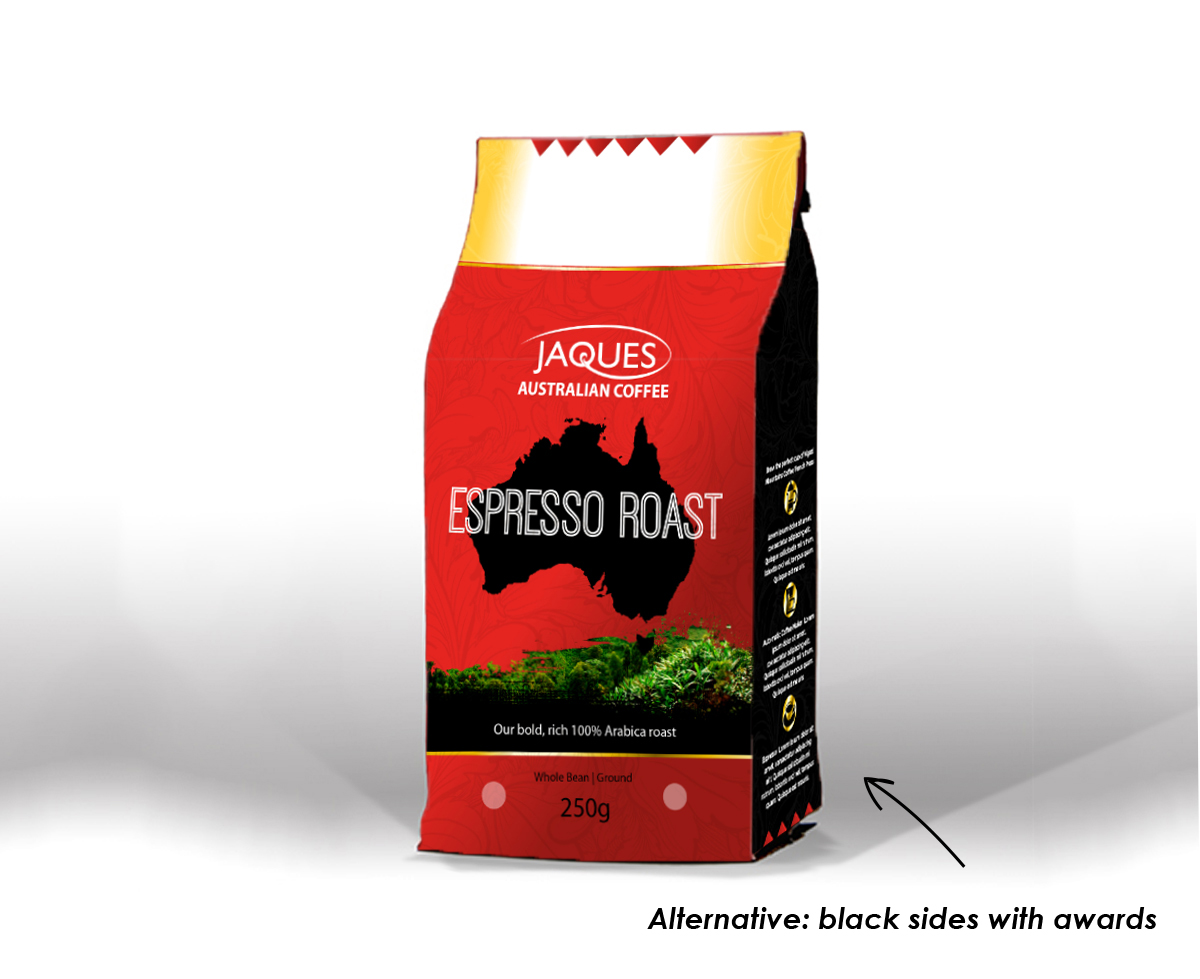 Packaging Design by Synthesis for Jaques Australian Coffee | Design #12009192