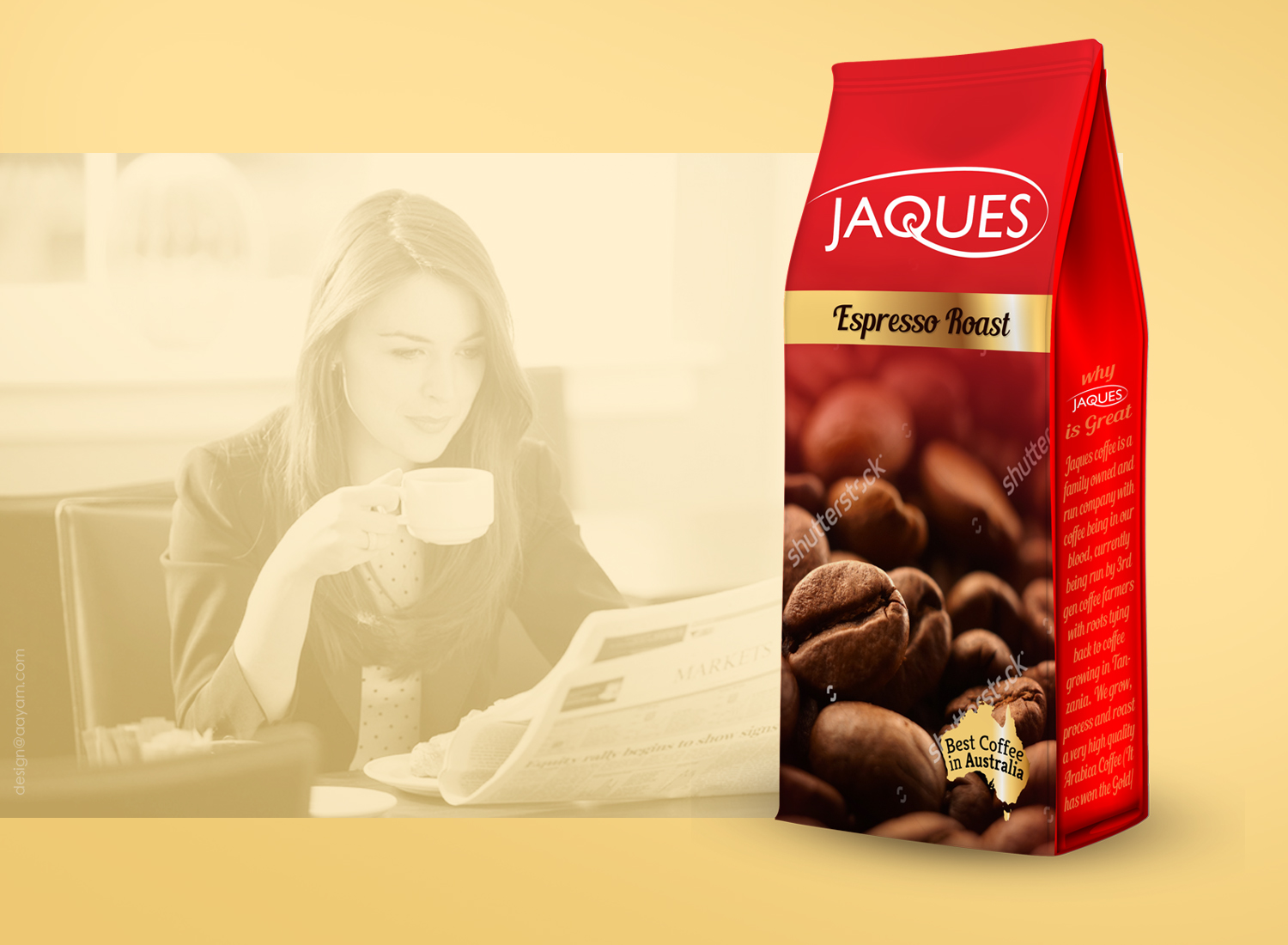 Packaging Design by aayam for Jaques Australian Coffee | Design #12044181