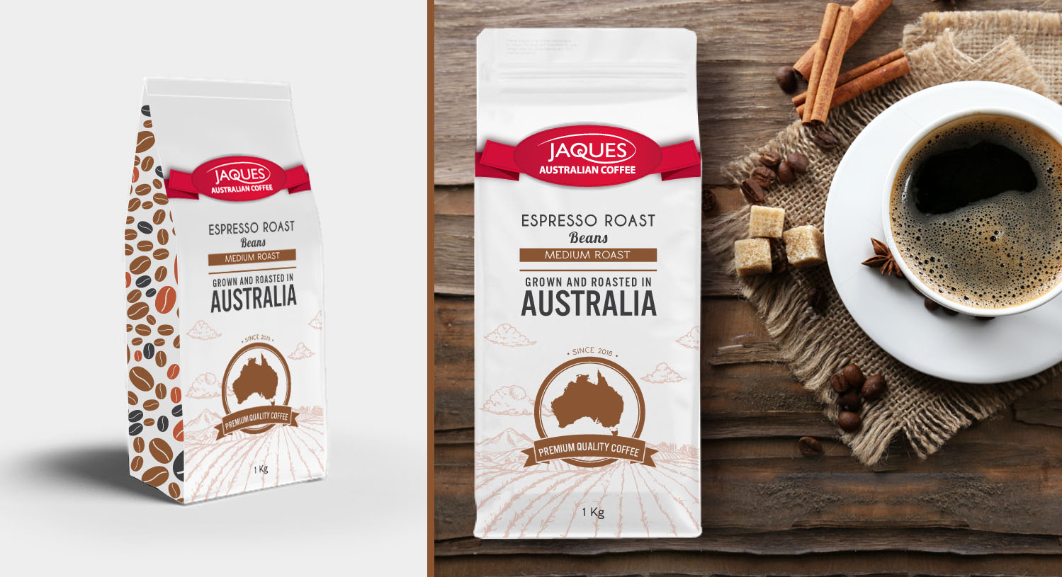 Packaging Design by wow factory for Jaques Australian Coffee | Design #12004532