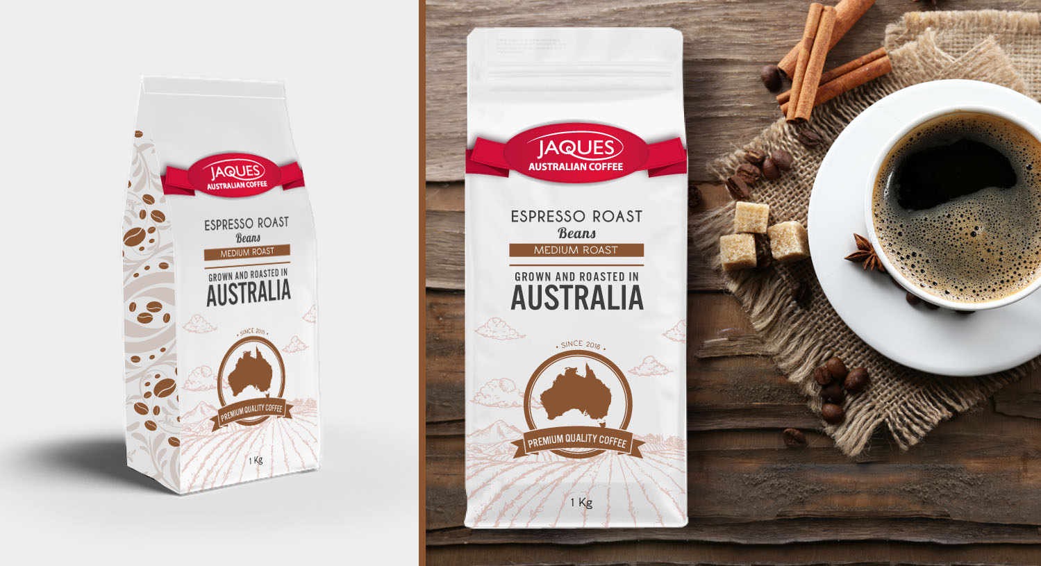 Packaging Design by wow factory for Jaques Australian Coffee | Design #12004607