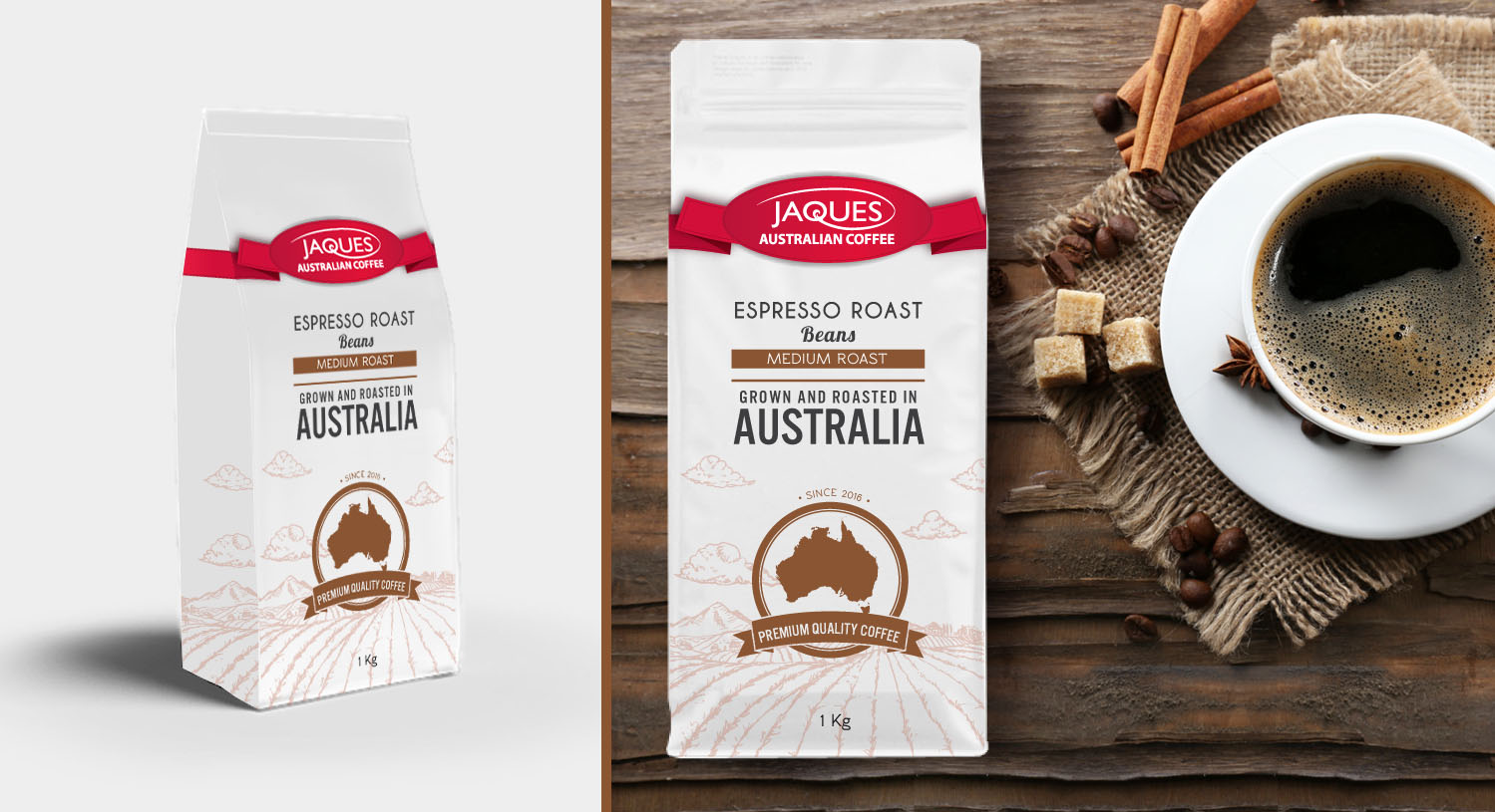 Packaging Design by wow factory for Jaques Australian Coffee | Design #12004657