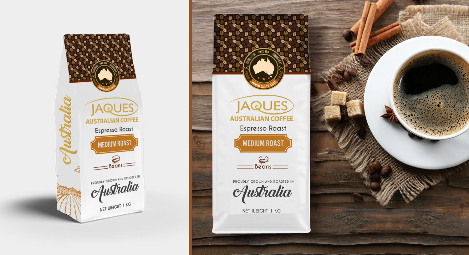 Packaging Design by wow factory for Jaques Australian Coffee | Design #12021385
