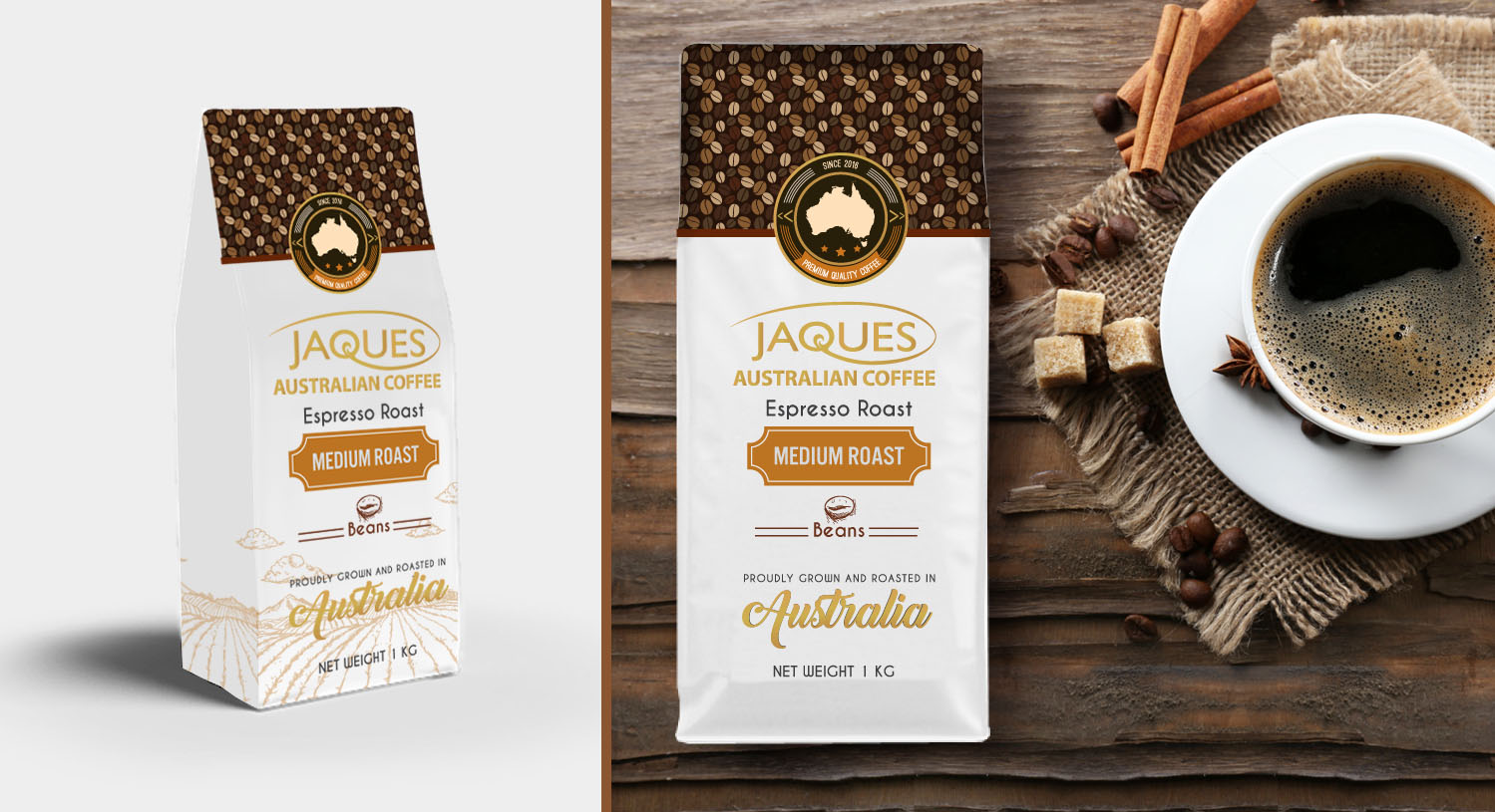 Packaging Design by wow factory for Jaques Australian Coffee | Design #12021387