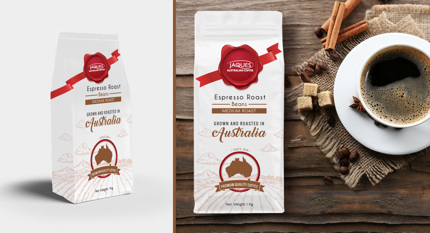 Packaging Design by wow factory for Jaques Australian Coffee | Design #12052085