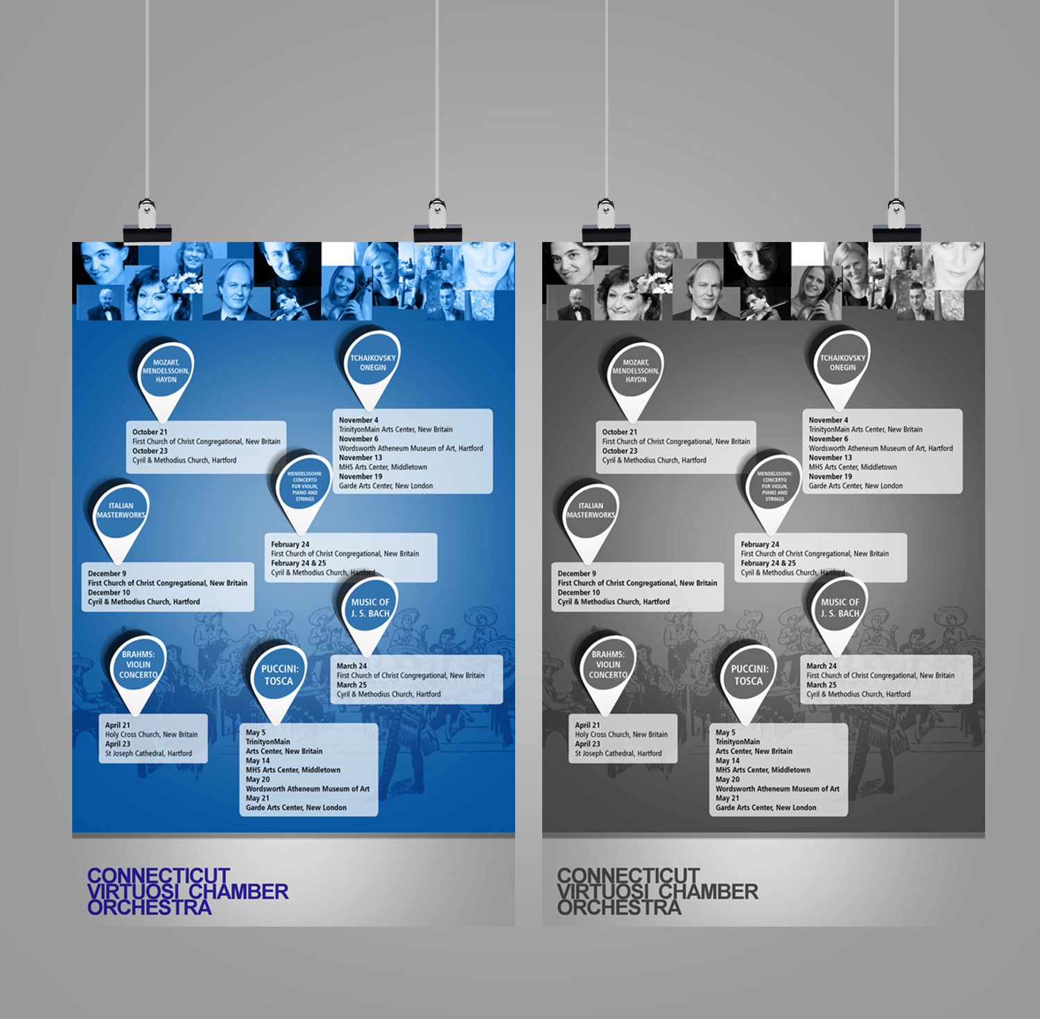Diseño de Póster por SHANKAR para Connecticut Virtuosi Chamber Orchestra, Inc.  | Diseño #12029522