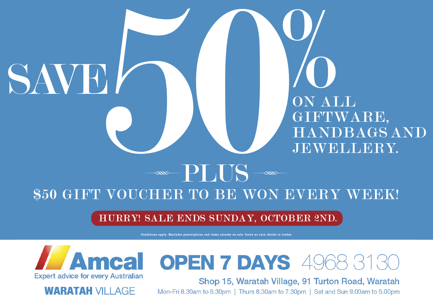 Colorful, Modern, Pharmacy Newspaper Ad Design for Waratah ...