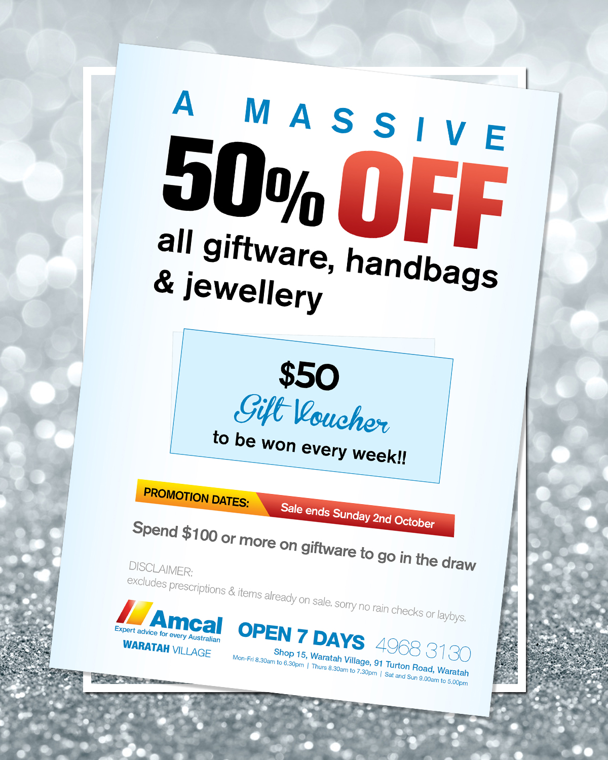 Newspaper Ad Design by CreativeTrends for Waratah Amcal Plus Pharmacy  | Design #11956472