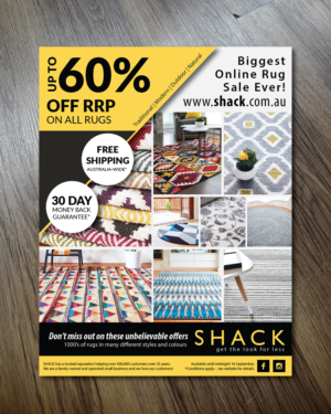 Biggest Online Rug Sale Ever by SHACK | Advertisement Design by Alexandar