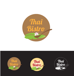 just the name of the restaurant and a logo | Logo Design by wahwah