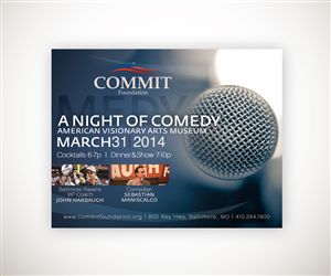A Night of Comedy | Invitation Design by Joshua Carmichael