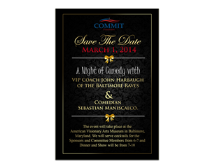 A Night of Comedy | Invitation Design by NatPearlDesigns