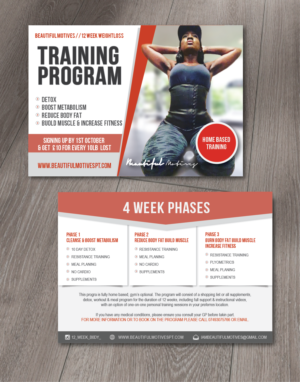 12 Week Weight Loss Program & weight loss challenge postcard/flyer | Diseño de Flyer por alex989