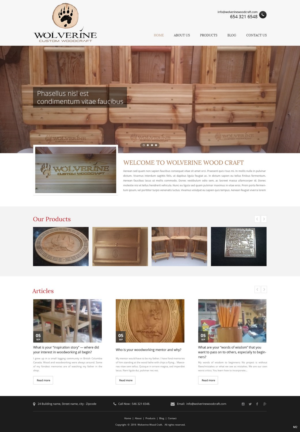 Web Design by pb for Wolverine Custom Woodcraft | Design: #11981448